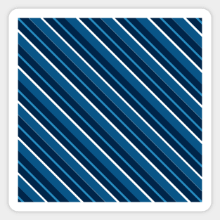 Repp Tie Pattern No. 8 (Diagonal Blue Stripes) Sticker